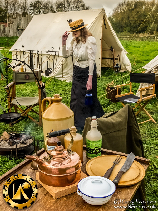 Don't forget a comfy chair around the fire side. The Steam Tent Co-operative.  Gary Waidson - www.Nemo.me.uk